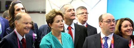 Londres: Dilma visita Parque Olímpico com Edir Macedo