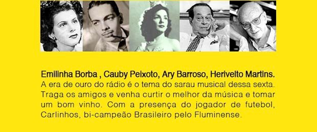 Sarau Musical da Nobel: Era do Rádio é o tema
