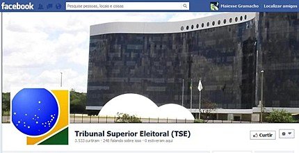 TSE tem página oficial no Facebook