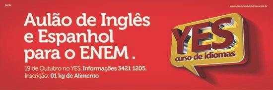 Dia 19 de outubro: aulão Inglês e Espanhol para o ENEM
