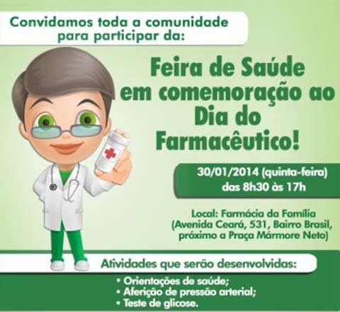 Feira de Saúde comemora Dia do Farmacêutico