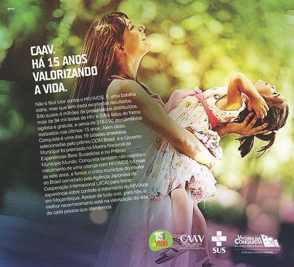 CAAV. Há 15 anos valorizando a vida