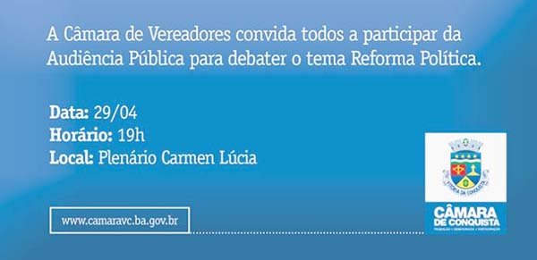 Reforma Política é tema de audiência na Câmara