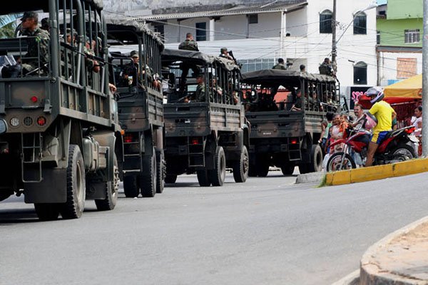 Forças armadas reforçam segurança na Bahia