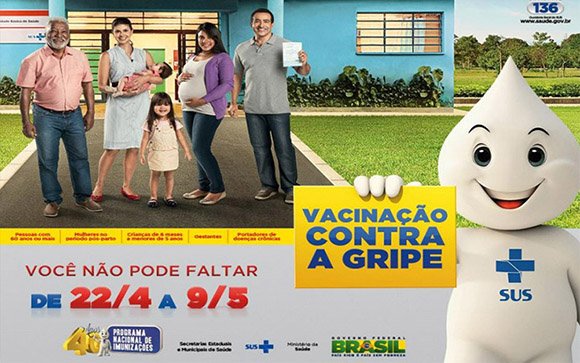 Vacinação contra a gripe começa nesta terça, 22 de abril