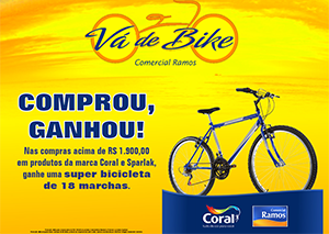 Comercial Ramos promove campanha Vá de Bike