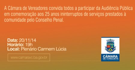Audiência Pública marca 25 anos de Conselho Penal