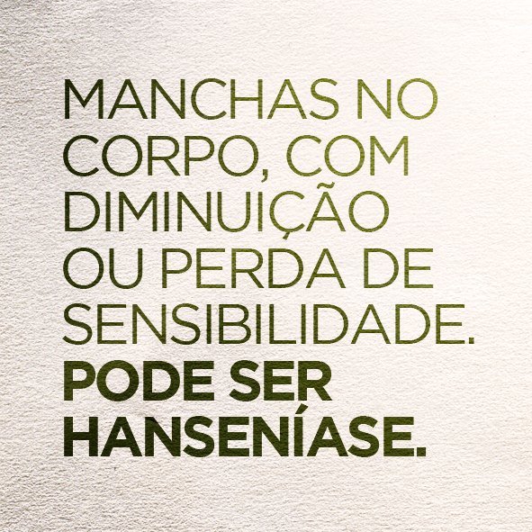 Quanto mais cedo diagnosticar hanseníase mais fácil a cura