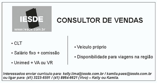 Oportunidade de emprego