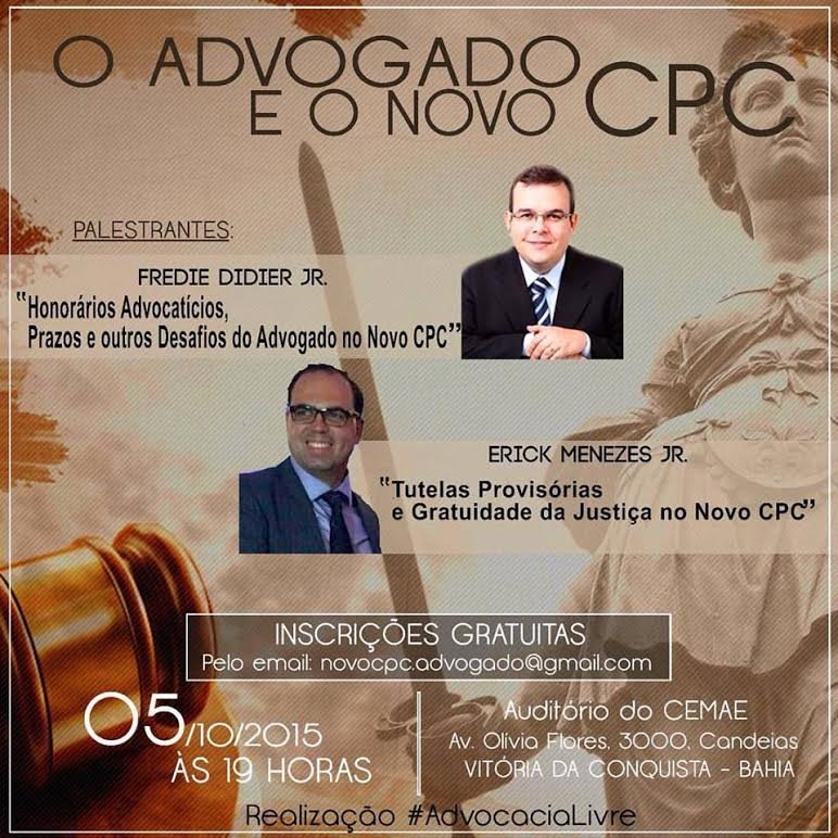 Fredie Didier Jr. fará palestra sobre o novo CPC