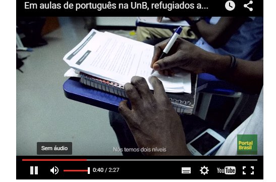 Aulas de português unem refugiados em nova vida no Brasil