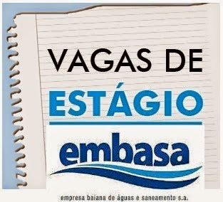 Embasa inscreve para vagas de estágio em 19 municípios