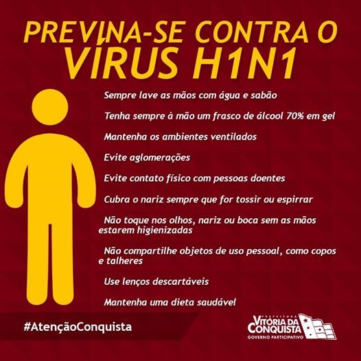 Saúde esclarece óbito por H1N1 em Vitória da Conquista