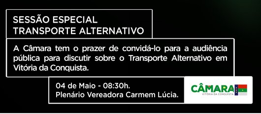 Regularização do transporte alternativo na Câmara