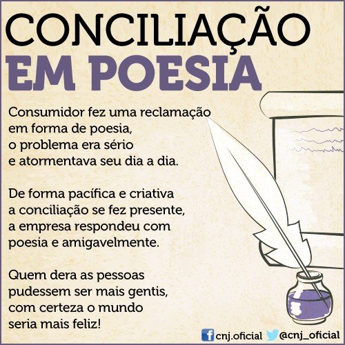 Conciliação em forma de poesia resolve conflito