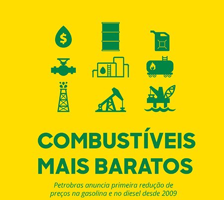 Petrobras reduz preço da gasolina e do diesel