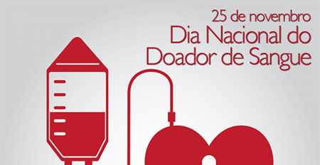 Sexta-feira, 25/11, Dia Nacional do Doador de Sangue