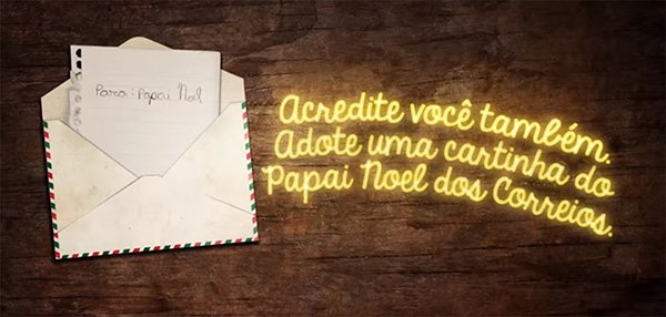 Segue a Campanha Papai Noel dos Correios