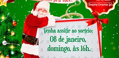 Shopping realiza o sorteio de Natal de premios