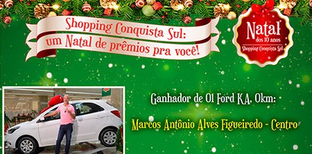 Shopping Conquista Sul anuncia ganhadores