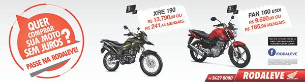 Quer comprar sua moto sem juros? Passe na Rodaleve