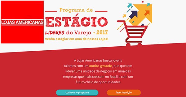 Lojas Americanas abre vagas para Programa de Estágio