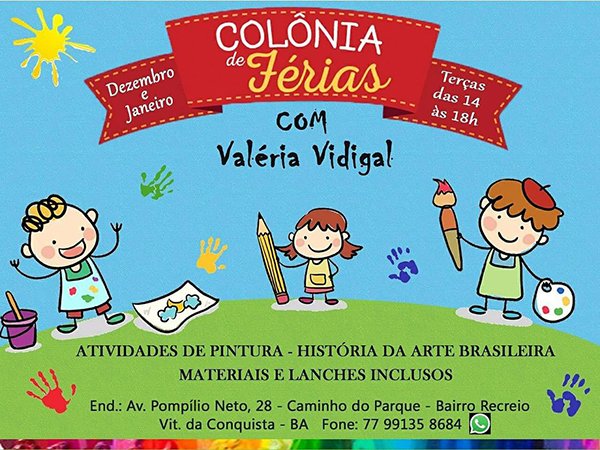 Valéria Vidigal lança colonia de férias: dezembro e janeiro