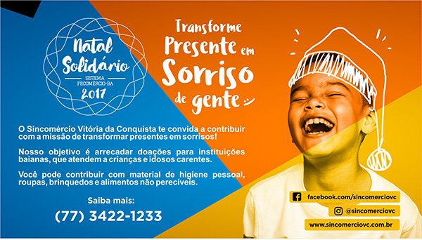 Transforme presentes em sorriso da gente: Campanha Sincomércio