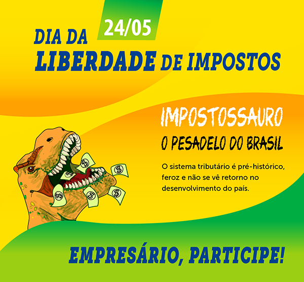 24 de maio é o Dia da Liberdade de Impostos