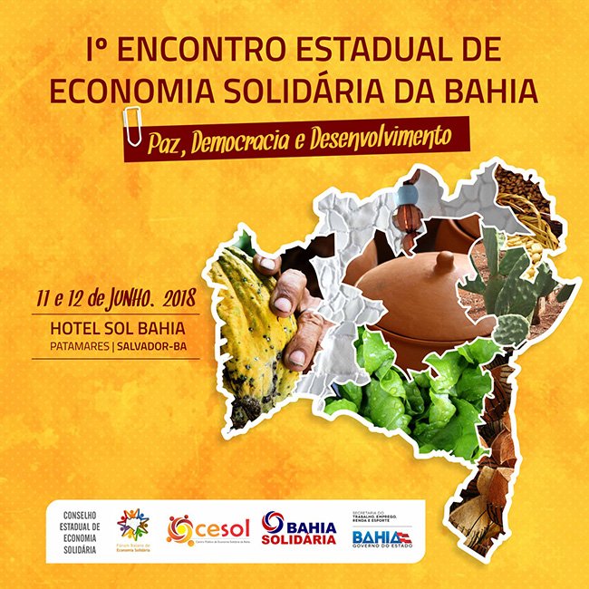 Governo e organizações sociais promovem I Encontro Estadual de Economia Solidária