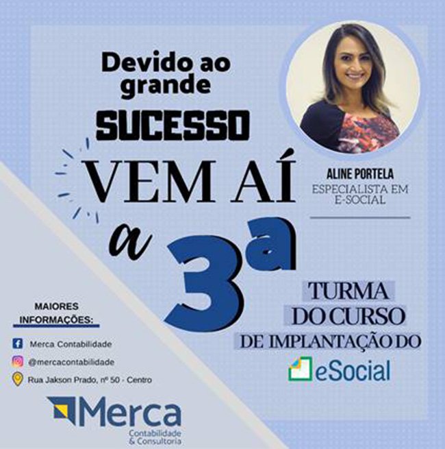 A Merca traz para Vitória da Conquista a especialista em E-social Aline Portela.