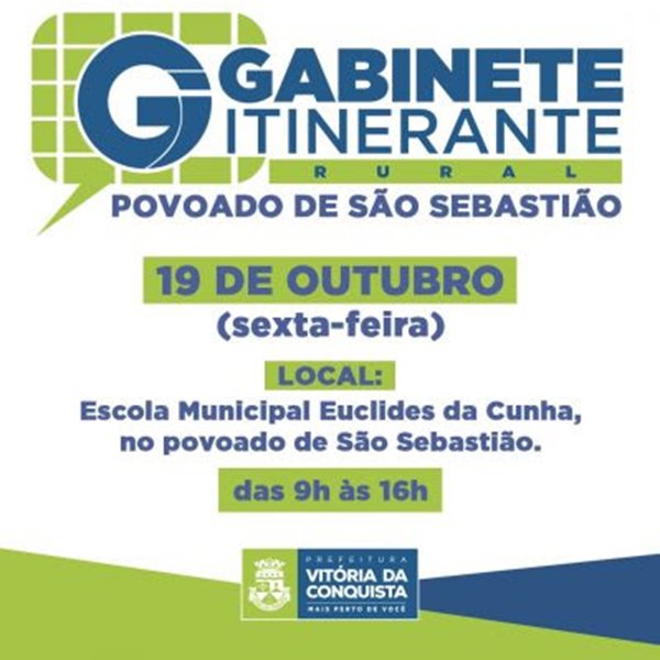 Gabinete Itinerante Rural em São Sebastião nesta sexta-feira