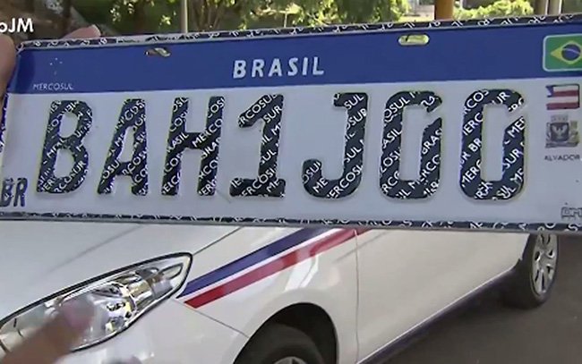 Veículos começam a circular com placas padrão Mercosul na Bahia