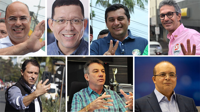 Com sete calouros na política, novos governadores se dividem entre 13 partidos