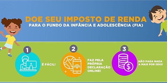 Doações para o Fundo da Infância e Adolescência podem ser feitas até 30 de abril
