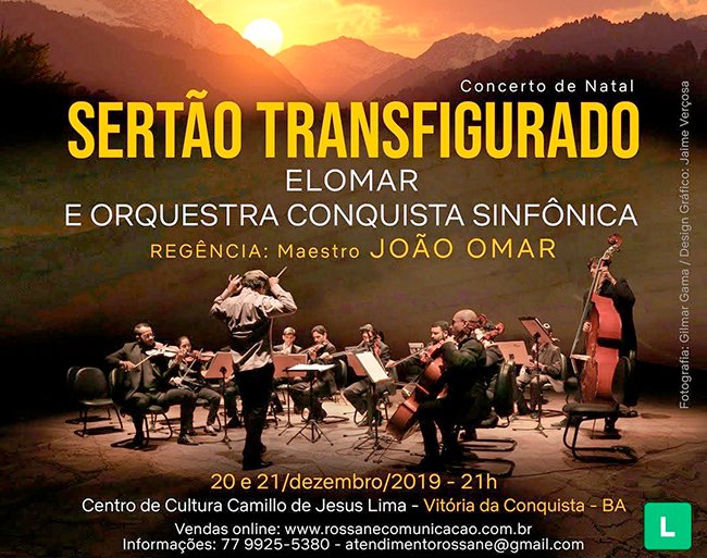 Elomar no Centro de Cultura Camilo de Jesus Lima dias 20 e 21: “Concerto de Natal”