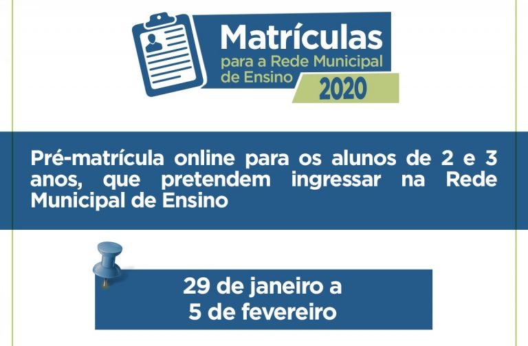 Municipio inova e lança pré matricula online para alunos de 02 e 03 anos