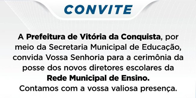 Diretores e vices de escolas públicas municipais tomam posse nesta sexta-feira, 28