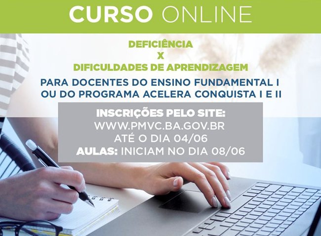 “Deficiência x dificuldades de aprendizagem” é tema de curso on line da SMED