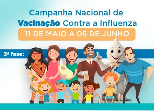 Vacinação contra Influenza segue até 30 de junho nos postos de saúde