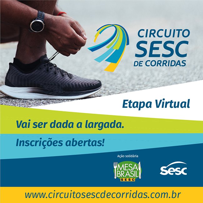 Circuito Sesc de Corridas promove etapa virtual solidária