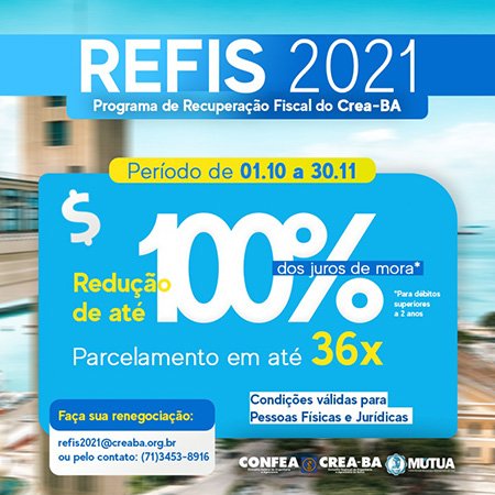 Crea-BA lança Programa de Recuperação Fiscal