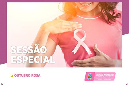 Câmara realiza Sessão Especial do Outubro Rosa nesta sexta, 22