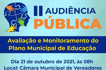 Inscrições abertas para Audiência Pública sobre o Plano Municipal de Educação