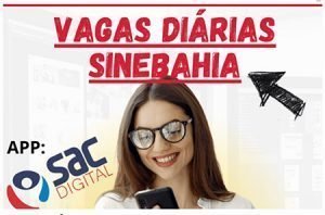 SINE Bahia anuncia vagas de emprego Capital e interior do estado
