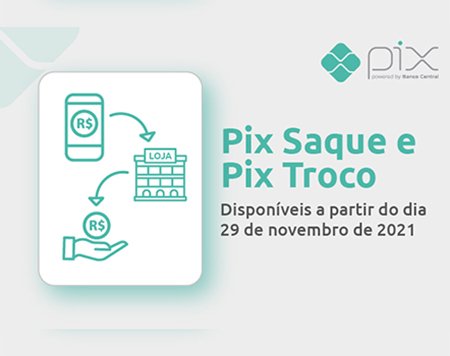 Pix Saque e Pix Troco chegam ao mercado na próxima segunda-feira (29)