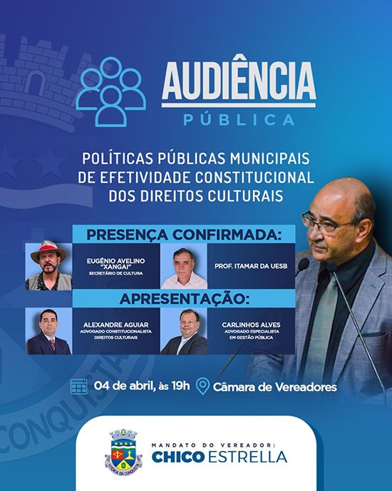 Audiência Pública discute Politicas Públicas Municipais dos direitos culturais
