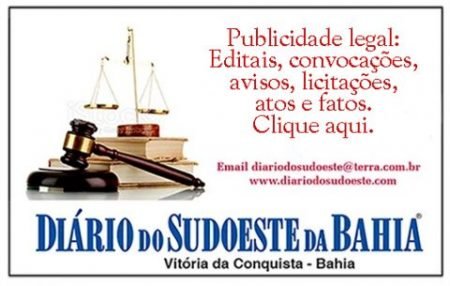 Publicidade legal: Editais publicados nas edições impressas