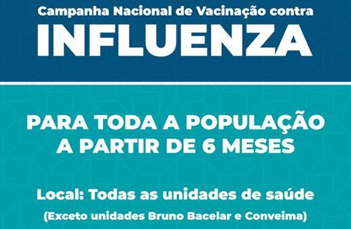 Campanha de vacinação contra Influenza está ampliada para população em geral