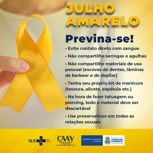 CAAV inicia a campanha Julho Amarelo contra hepatites virais